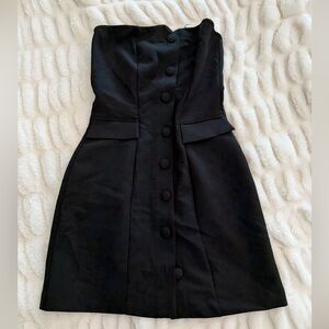 H&M Elegant Black Button-Down Dress